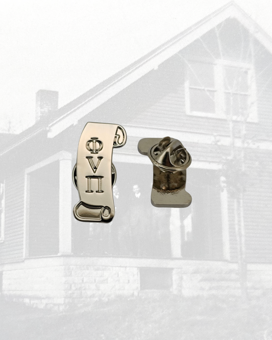 Phi Nu Pi Scroll (Silver) Lapel Pin