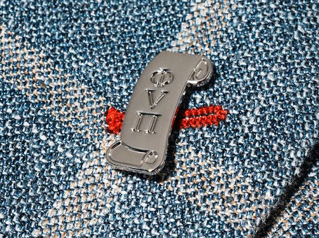 Phi Nu Pi Scroll (Silver) Lapel Pin