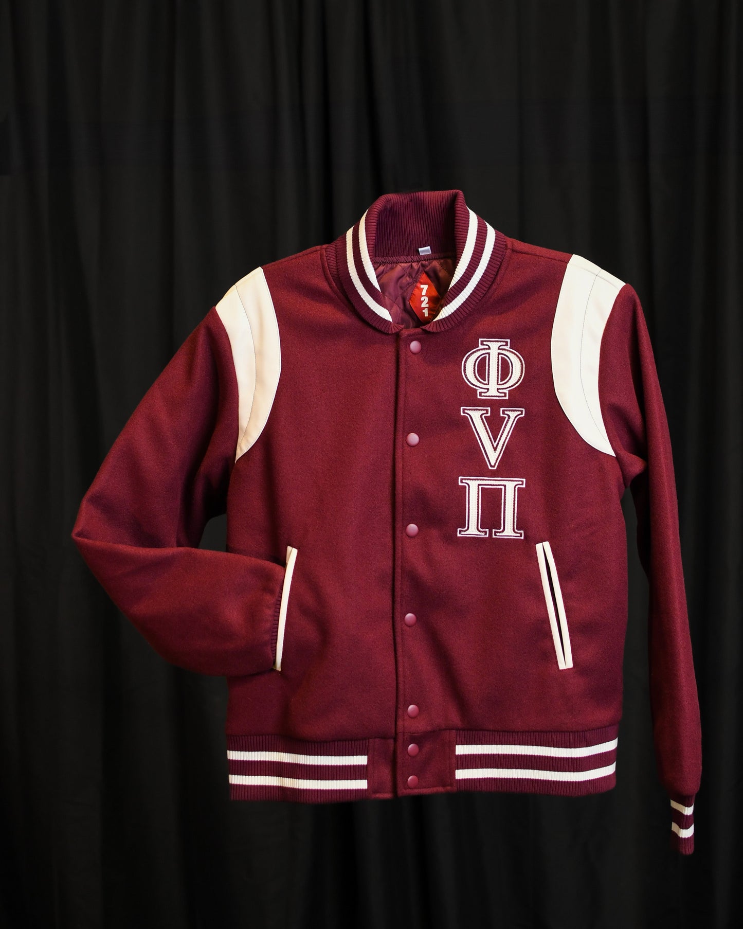 Crimson Phi Nu Pi Teddy Jacket