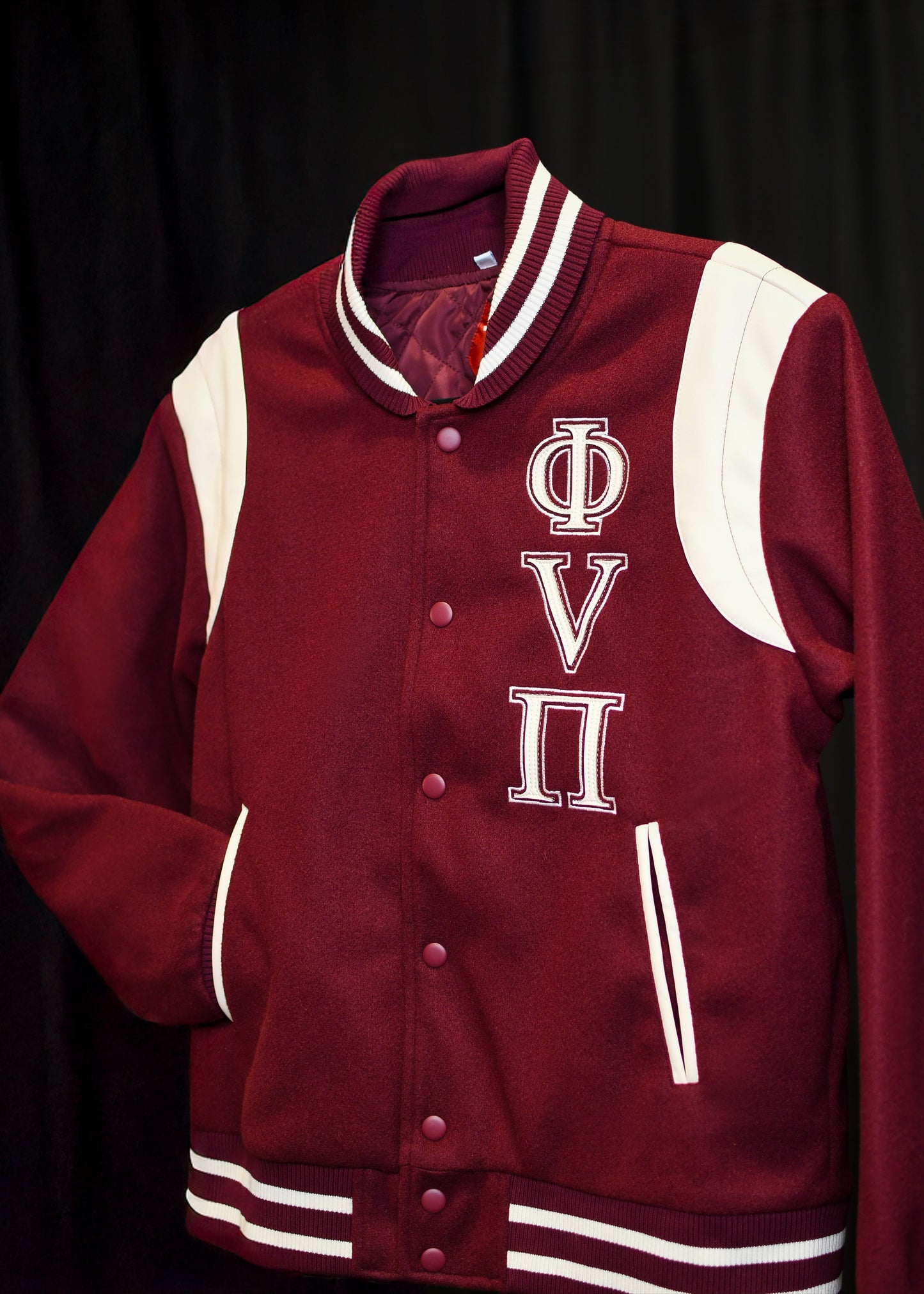 Crimson Phi Nu Pi Teddy Jacket